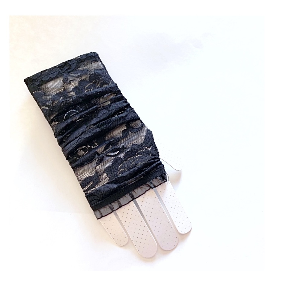 Black Lace Fingerless Gloves Statement Noir Gothic